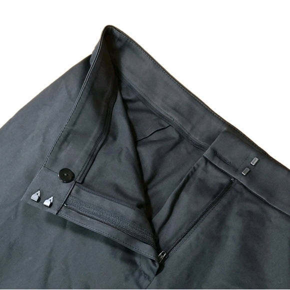 Lafayette 148 New York Trouser Pants Sz 12 34/33 Black Stretch Cotton Slacks Nwt - Picture 5 of 10